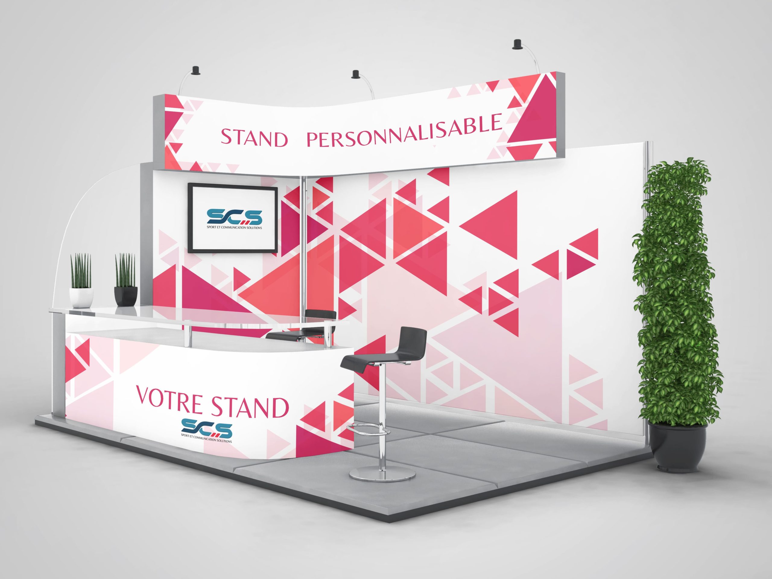 signalétique stand à personnaliser - PLV - sport et communication solutions agence de communication évènementielle